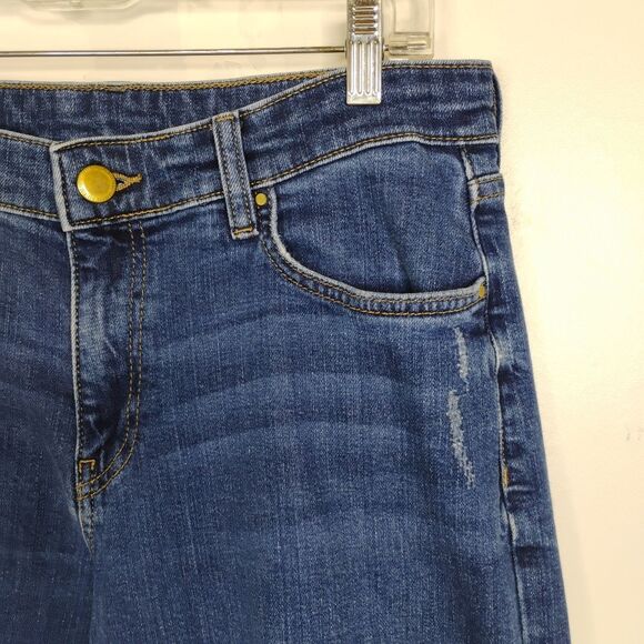 Marks & Spencer Distressed Cropped Jeans Boyfriend size 12 short UK size - Picture 16 of 16